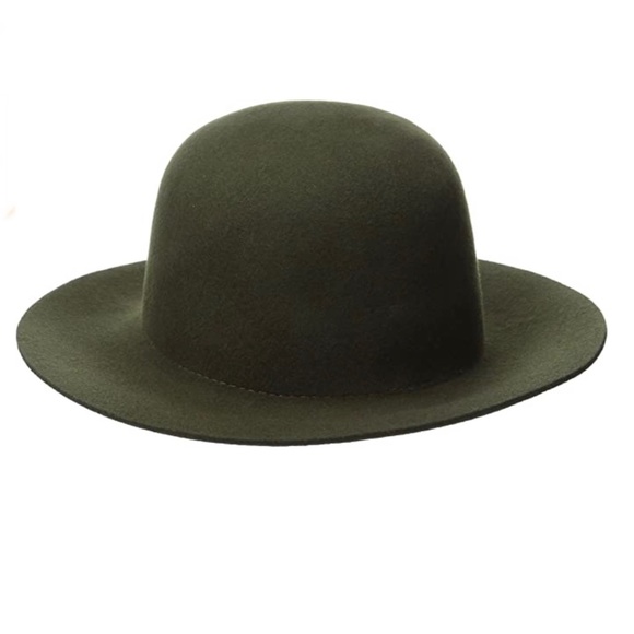 Unisex Brixton Cason Wool Fedora in Dark Green - Picture 5 of 10